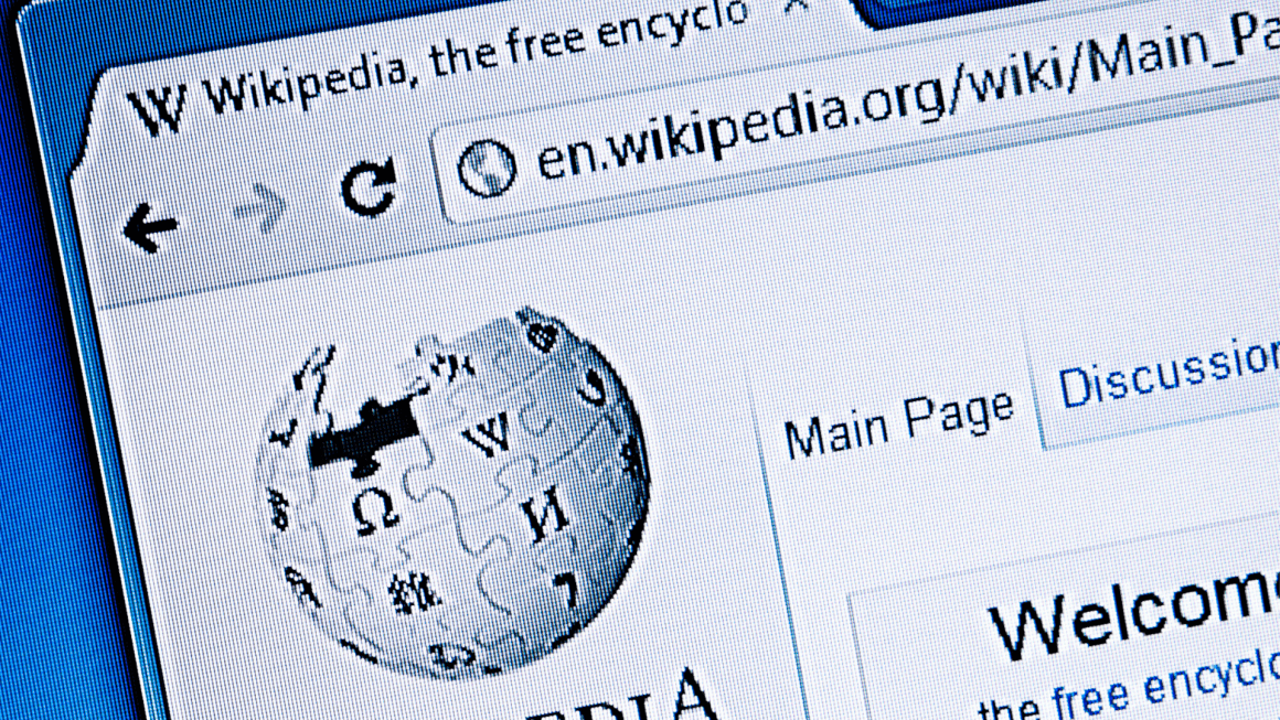 Screen grab showing Wikipedia on a web browser.